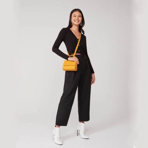 Bolsa Mini Flap Amarela